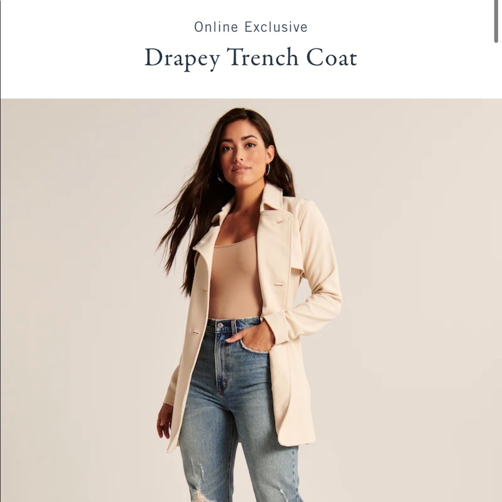 Abercrombie & Fitch Drapey Trench Coat
